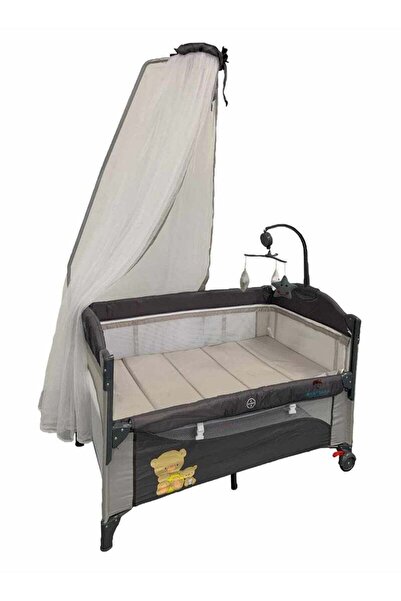 BabyCara Multi-Purpose Nursery Playpen Foldable Cot And Diaper Changer Baby Bed Hanging Toys Carry Bag 110x70