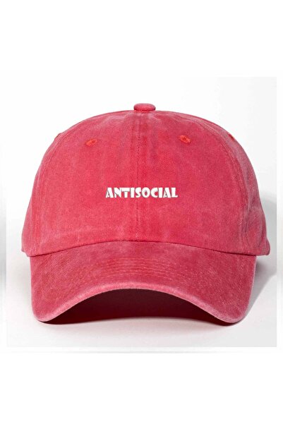 Braver Collection Antisocial Nakışlı Yıkamalı Şapka