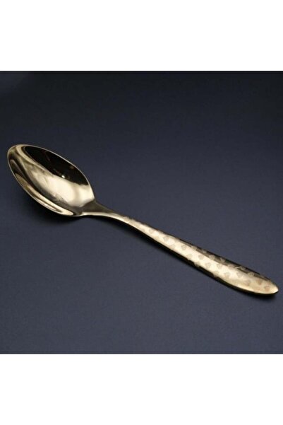 PUFO Set of 6 Pufo Diamond spoons for coffee, tea, dessert, stainless steel, gold, 14 cm