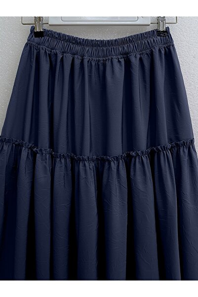 Modamorfo Спідниця з еластичним поясом і краєвим візерунком - чорна