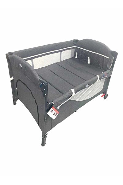 Baby Cara سرير أطفال قابل للطي مع باب بسحاب وجانب قابل للتعديل بجوار السرير م...
