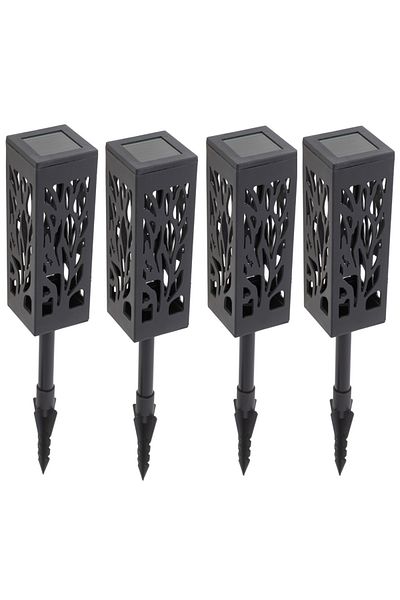 OEM Set 4 lampi solare de gradina cu picior tip "Lampion" cu LED