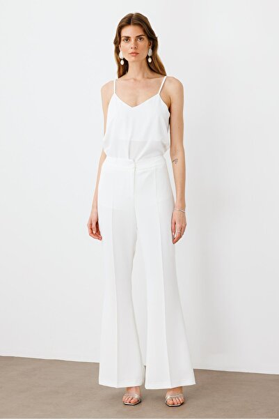 Moda İlgi Modailgi Bol Paça Pantolon - 70029,70039 Ekru