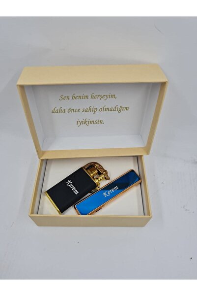 HediyesiBizden Kişiye Özel Isim Baskılı Usb Şarjlı Elektronik Çakmak Timsah F...