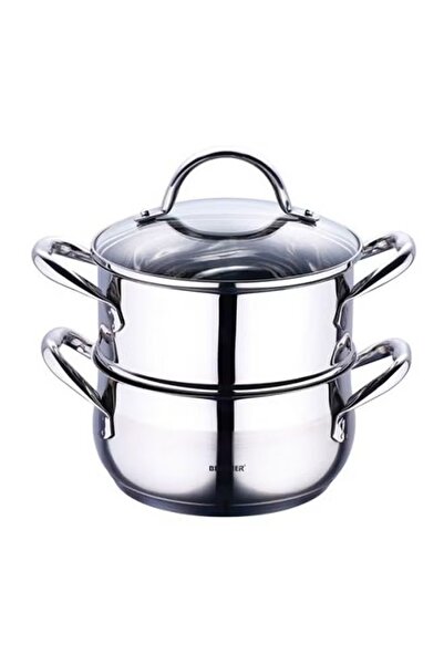 Bergner قطعتان من جهاز طهي الخضار بالبخار من الفولاذ المقاوم للصدأ مع غطاء زج...