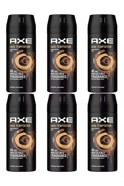 Axe Pack Of 6 Dark Temptation Deodorant Body Spray 6x150ml