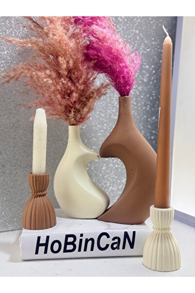 BLANJ Βάζο Καρδιά 2 τεμαχίων, κηροπήγιο, μεγάλο-μικρό πιάτο παρουσίασης ουράνιο τόξο, 6 τεμάχια, πολυτελές ειδικό σετ