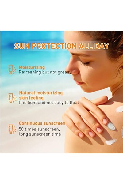 LARANJA كريم واقي من الشمس بعامل حماية من أشعة الشمس فوق البنفسجية SPF 50، مرطب للوجه خفيف الوزن - 60 جم