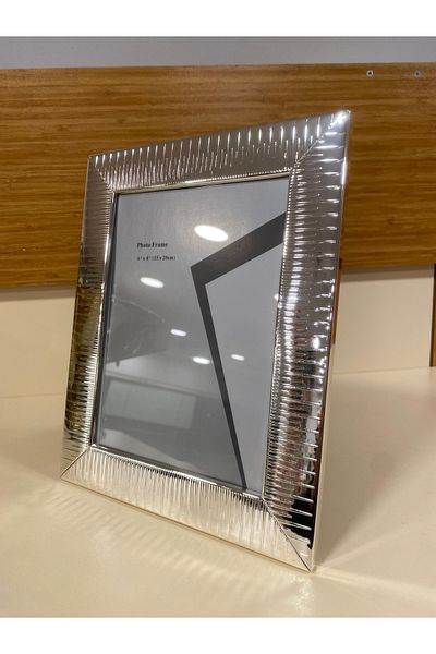 PLUS HOME Photo Frame Silver Metal Brass 15X20