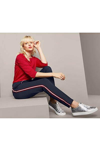 Tchibo Women Drawstring Plain Jogger Pants, Navy Blue