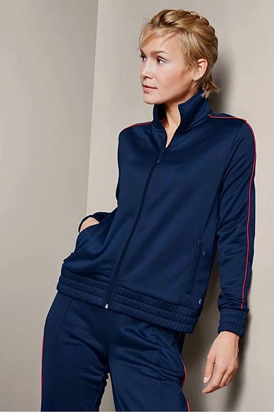 Tchibo Women Sportswear Fit Plain Track Jacket, Blue