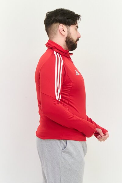 adidas Men Sportswear Fit Long Sleve Training Sweatshirt, Red