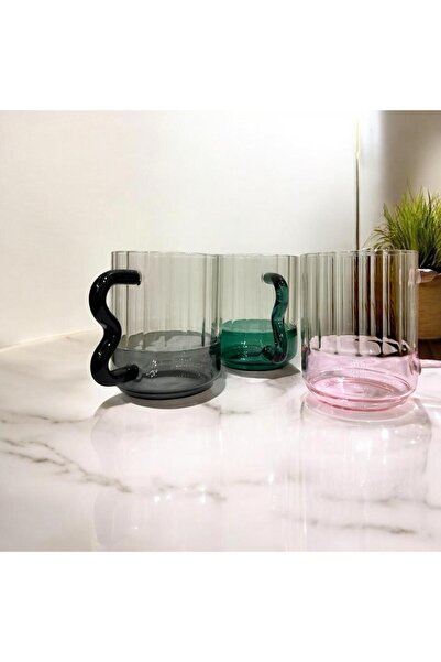 Tutku RENKLİ KULPLU CAMKUPA-BOROSİLİKAT