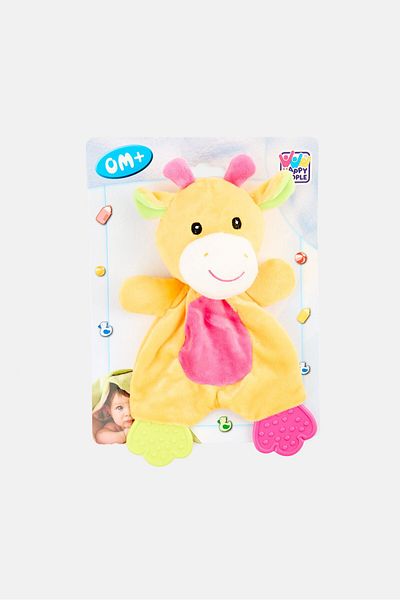 Happy People Teething Ring Cuddly Giraffe Plush Toy