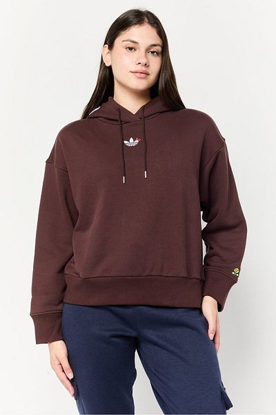 adidas Women Sportswear Fit Long Sleeve Outdoor Sweatshirts, Brown