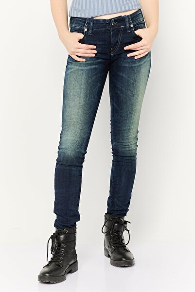 Diesel Women Regular Fit Washed Non Stretchable Sweat Denim, Blue