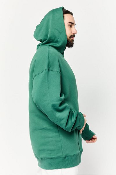 New Balance Men Relaxed Fit Long Sleeves Outdoor Hoodie, Dark Green