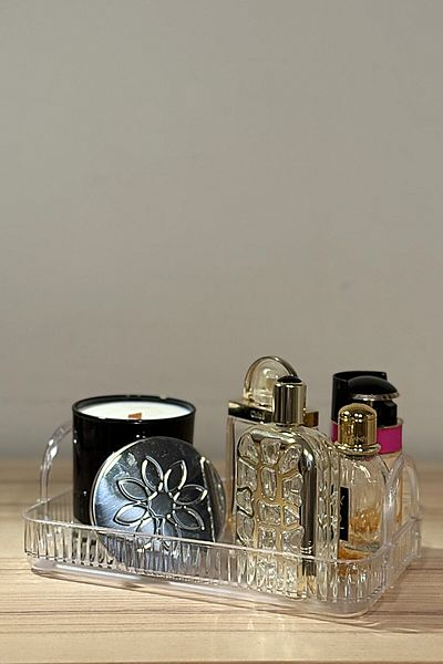 UNIQUE ME Organizator de machiaj - Organizator de accesorii cosmetice Diamond Transparent (POLICARBONAT DURABLE)