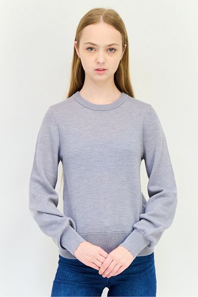 Esprit Women Crew Neck Knitted Sweater, Grey
