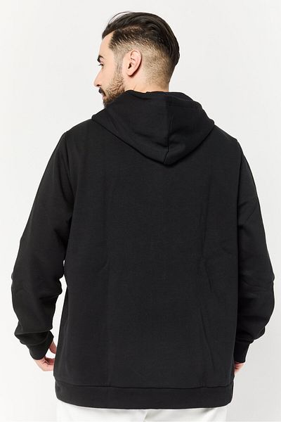 Reebok Men Sportswear Fit Long Sleeve Running Hoodie, Black