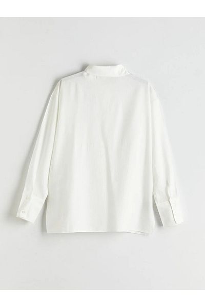 LC Waikiki Lcw Modest Ecru Loose Fit Women's Shirt Tunic