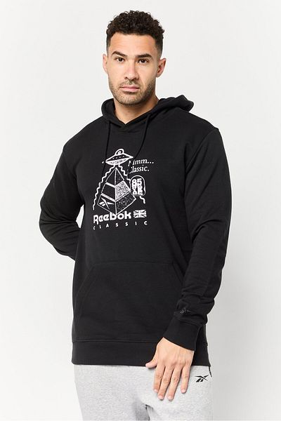 Reebok Men Sportswear Fit Long Sleeve Outdoor Sweatshirt, Black
