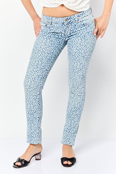 Guess Women Skinny Fit Washed Denim Jeans, Blue