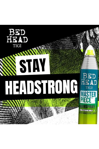 Tigi Bed Head Frizz Control Hairspray Extra Hold Masterpiece Hair Care Spray for Incredibly Shiny Hair - 340ml