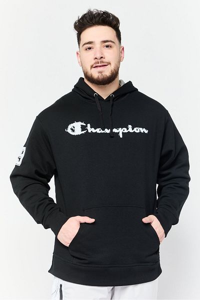 Champion Men Sportswear Fit Long Sleeves Outdoor Sweatshirt, Black