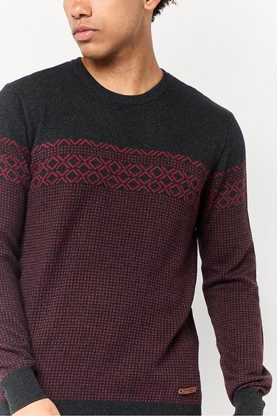 Harmont & Blaine Jeans Men Crew Neck Long Sleeve Christmas Patten Sweater, Multicolor