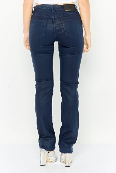 Karl Lagerfeld Women Regular Fit Plain Stretchable Denim Jeans, Dark Blue