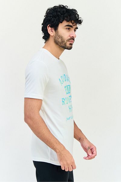 adidas Men Sportswear Fit Short Sleeves Training T-shirt, White