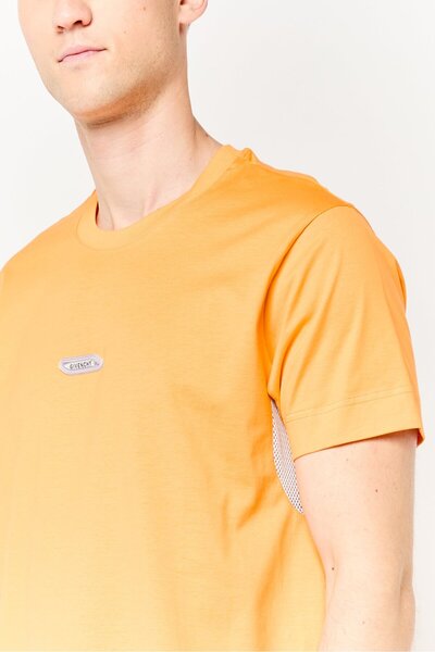 Givenchy Men Crew Neck Brand Logo Short Sleeve T-Shirt, Orange