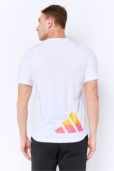 adidas Men Sportswear Fit Short Sleeve Outdoor T-shirt, White