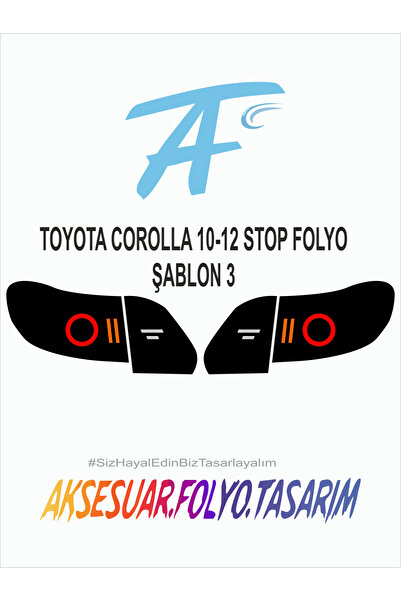 aksesuar folyo tasarım تويوتا كورولا 2010-2012 توقف احباط