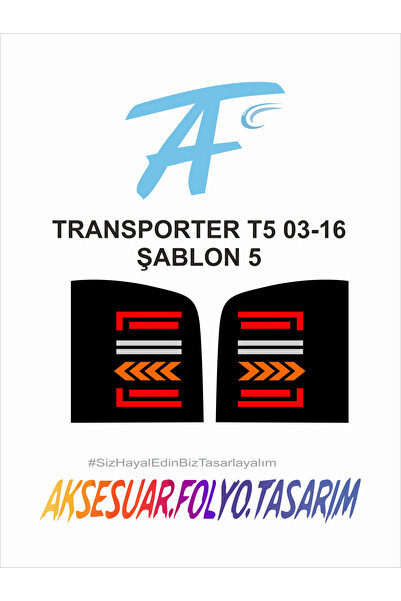 aksesuar folyo tasarım فولكس واجن ترانسبورتر T5 2003-2016 إيقاف احباط