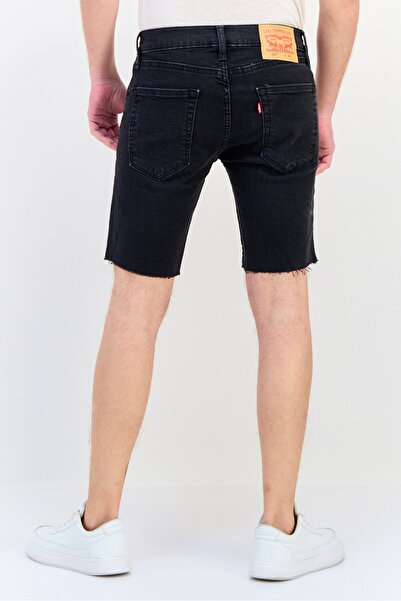 Levi's Men Washed Stretch Denim Shorts, Black