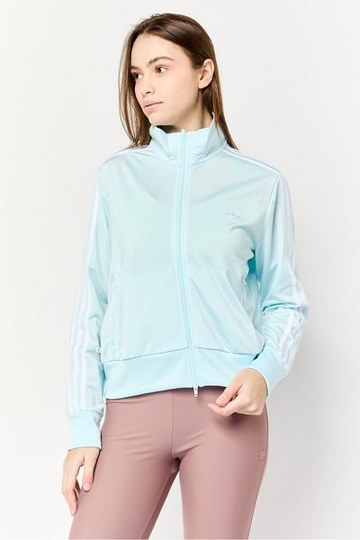 adidas Women Sportswear Fit Classic Firebird Training Track Jacket, Light Blue