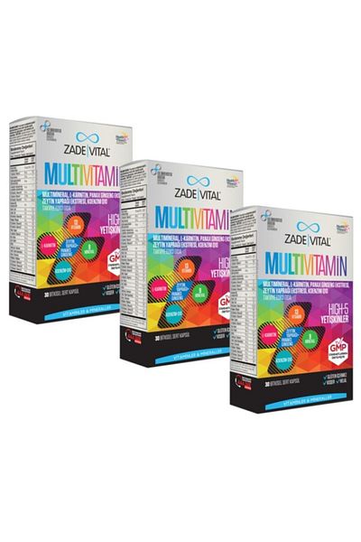 Zade Vital Multivitamin 30 Capsules X 3 Boxes