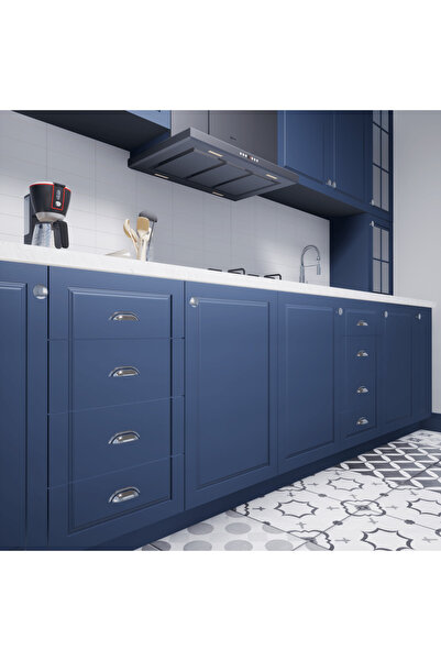 Sucuoğlu Mâner de mobilă pentru dulap cu sertar, Tas Midye, 64 mm, crom (5 buc.)