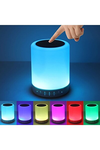 Genel Markalar Touch Lamp Oda Lambası Portable Speakser Cl-671 Renkli Gece La...