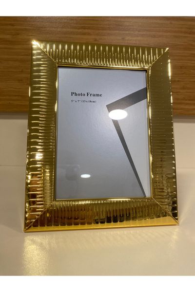 PLUS HOME Photo Frame Gold Metal Brass 13X18
