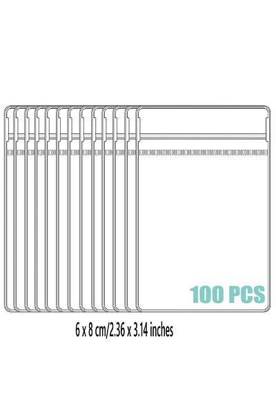 Choice 100PCs (6 X8cm) Jewelry Small Self-Sealing Plastic Zip Clear PVC Storage Bags for Storing Bracelets