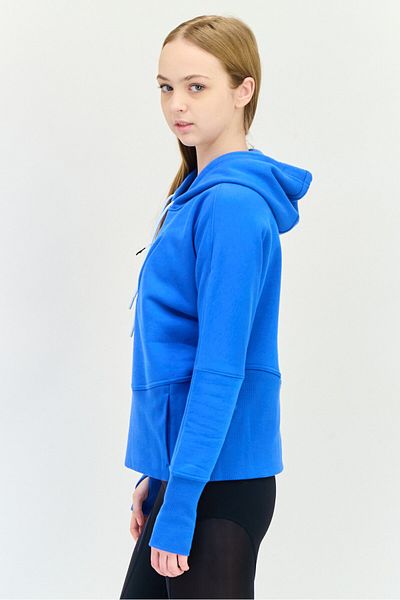 hoka Women Sportswear Fit Long Sleeves Outdoor Hoodie, Blue