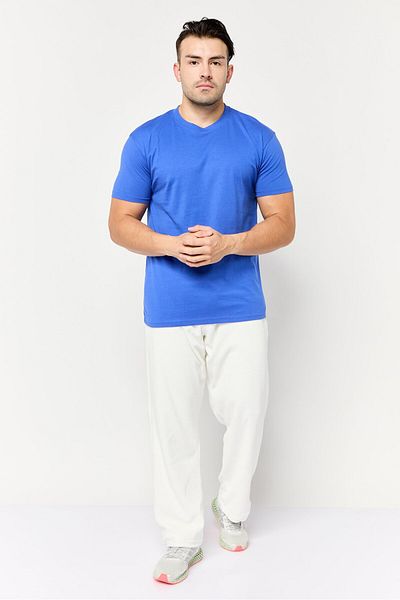 Maserati Men Crew Neck Short Sleeve Brand Logo T-Shirt, Blue