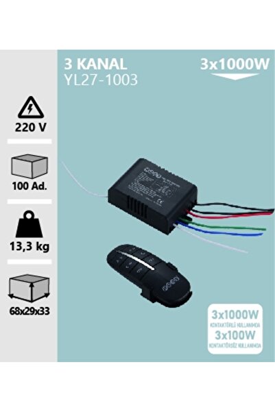 Noas 3 KANALLI AVİZE KUMANDA