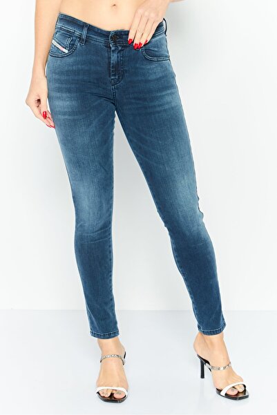 Diesel Women Skinny Fit Washed Denim Jean, Blue