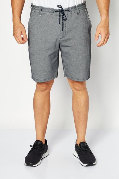 CELIO Men Plaid Basic Shorts, Grey/navy