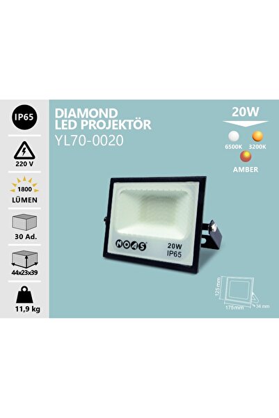 Noas 20w Led Projektör Beyaz