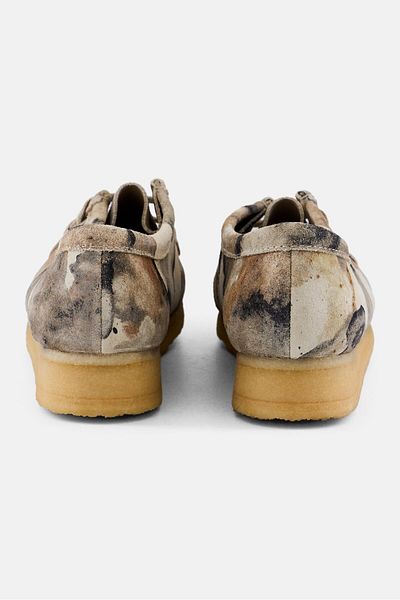 CLARKS Women Standard Fit Wallabee Lace Up Casual Shoes, Beige